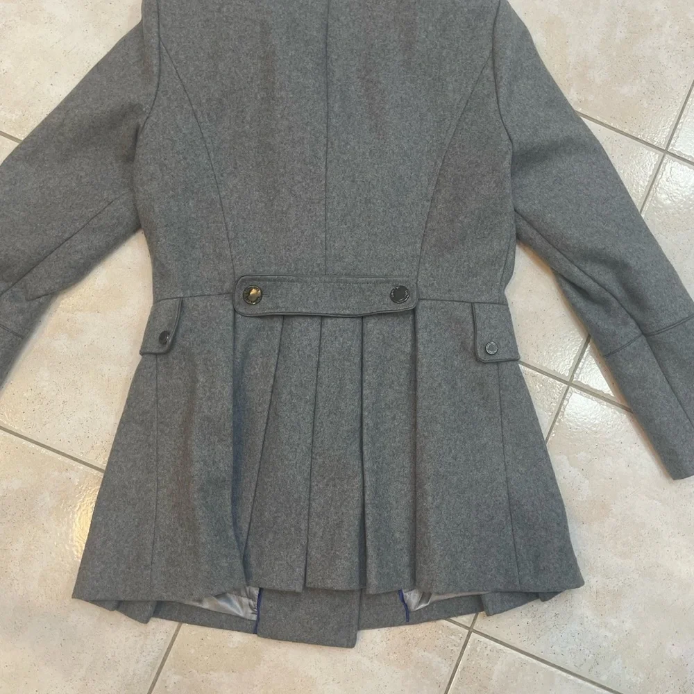 Calvin Klein Charcoal Double-Breasted Pea Coat - Picture 6 of 6